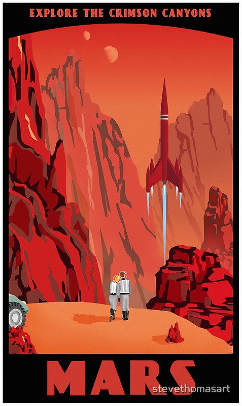 nasa mars tourism posters