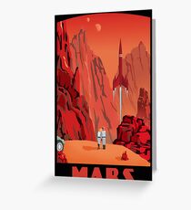 Mars Travel Poster Greeting Card