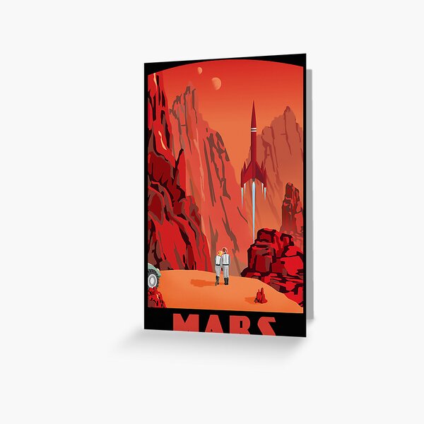 Item preview, Mars Travel Poster designed and sold by stevethomasart.