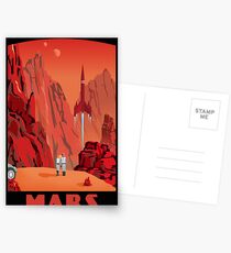 Mars Reise Poster Postkarten
