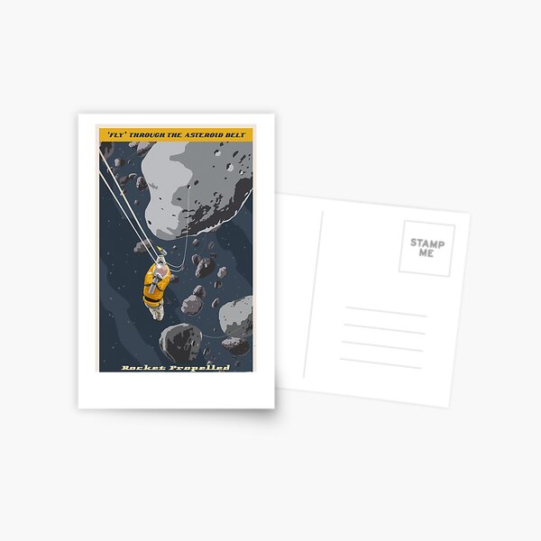 Item preview, Asteroids Travel Poster designed and sold by stevethomasart.