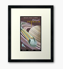Saturn Travel Poster Gerahmtes Wandbild