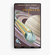 Saturn Travel Poster Metal Print