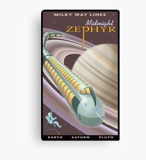 Saturn Travel Poster Canvas Print