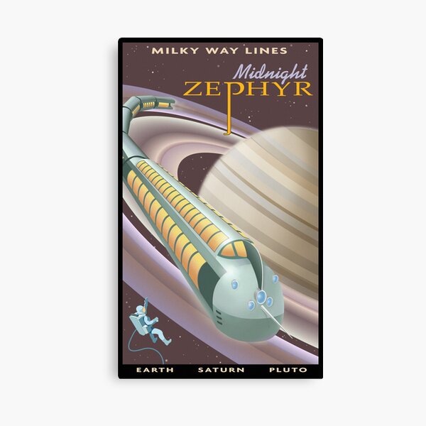 Saturn Travel Poster Canvas Print