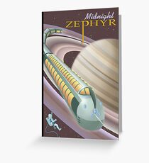 Saturn Travel Poster Greeting Card