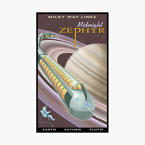 Saturn Travel Poster Photographic Print
