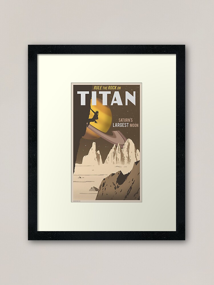 Alternate view of Titan Travel Poster Framed Art Print