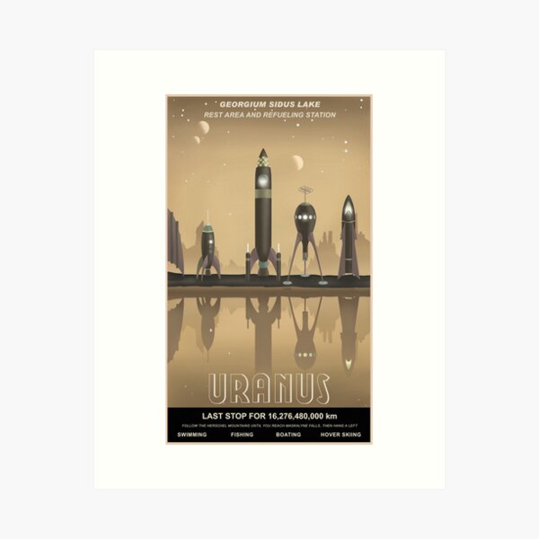 Item preview, Uranus Travel Poster designed and sold by stevethomasart.