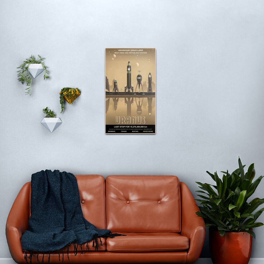 Uranus Travel Poster Metal Print