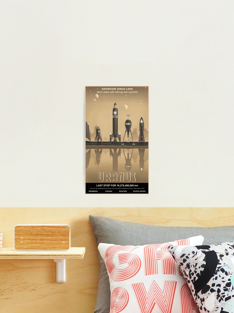 Thumbnail 2 of 3, Photographic Print, Uranus Travel Poster designed and sold by stevethomasart.