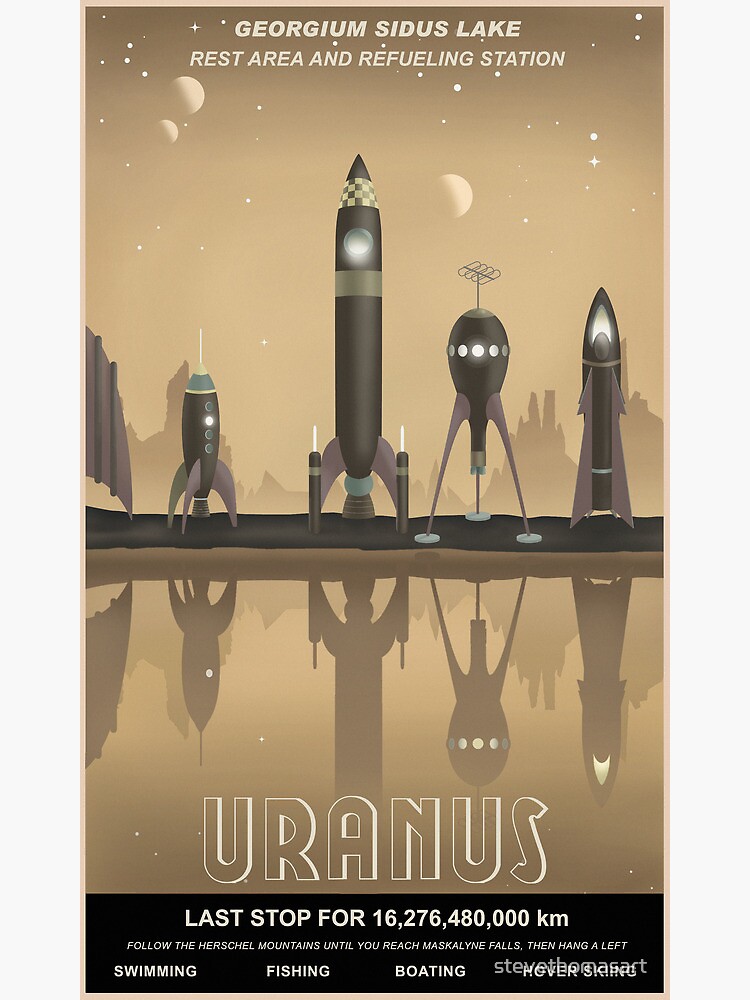 Uranus Travel Poster by stevethomasart