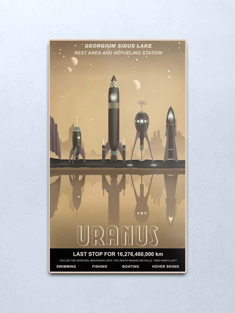 Alternate view of Uranus Travel Poster Metal Print