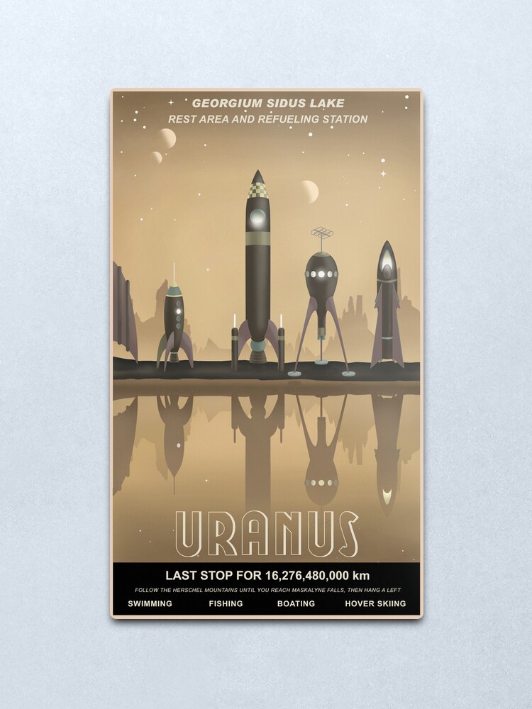Alternate view of Uranus Travel Poster Metal Print