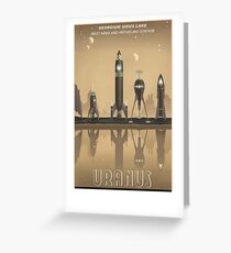 Uranus Travel Poster Greeting Card
