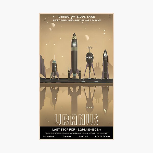 Item preview, Uranus Travel Poster designed and sold by stevethomasart.