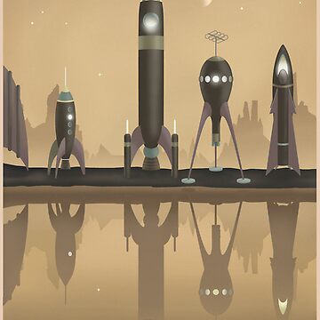 Artwork thumbnail, Uranus Travel Poster by stevethomasart
