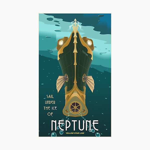 Neptune Travel Poster Photographic Print