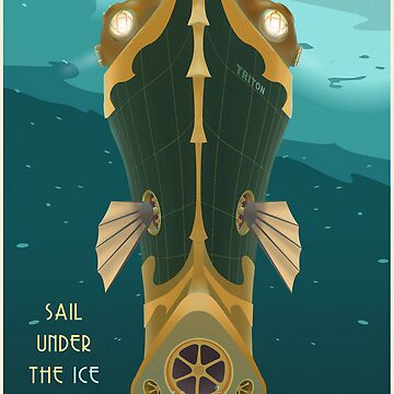 Artwork thumbnail, Neptune Travel Poster by stevethomasart
