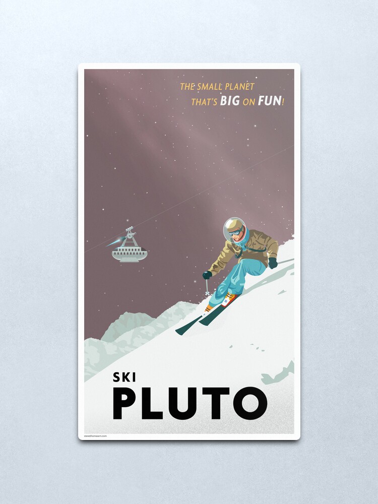 Alternate view of Pluto Travel Poster Metal Print