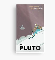 Lienzo metálico Cartel de viaje de Plutón