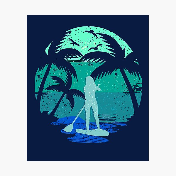 Item preview, SUP Board Paddleboard Paddleboarding Retro Look Gift designed and sold by MarkusShirts.