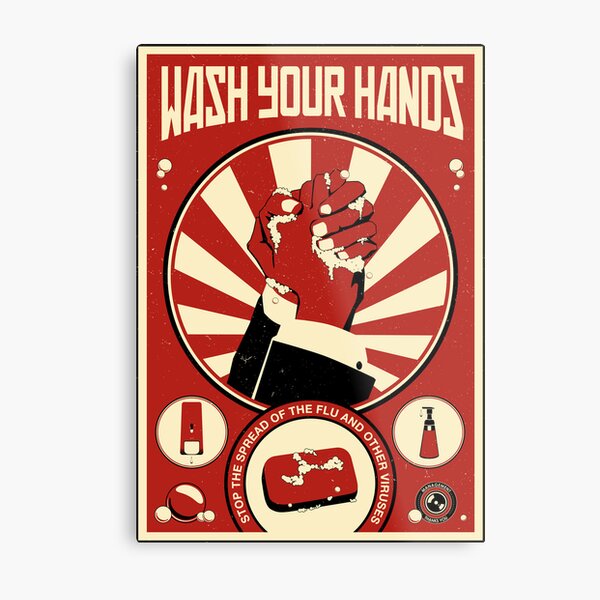 Wash Your Hands Metal Print