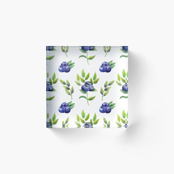 Bluebberies Neck Gator Blueberry Acrylic Block