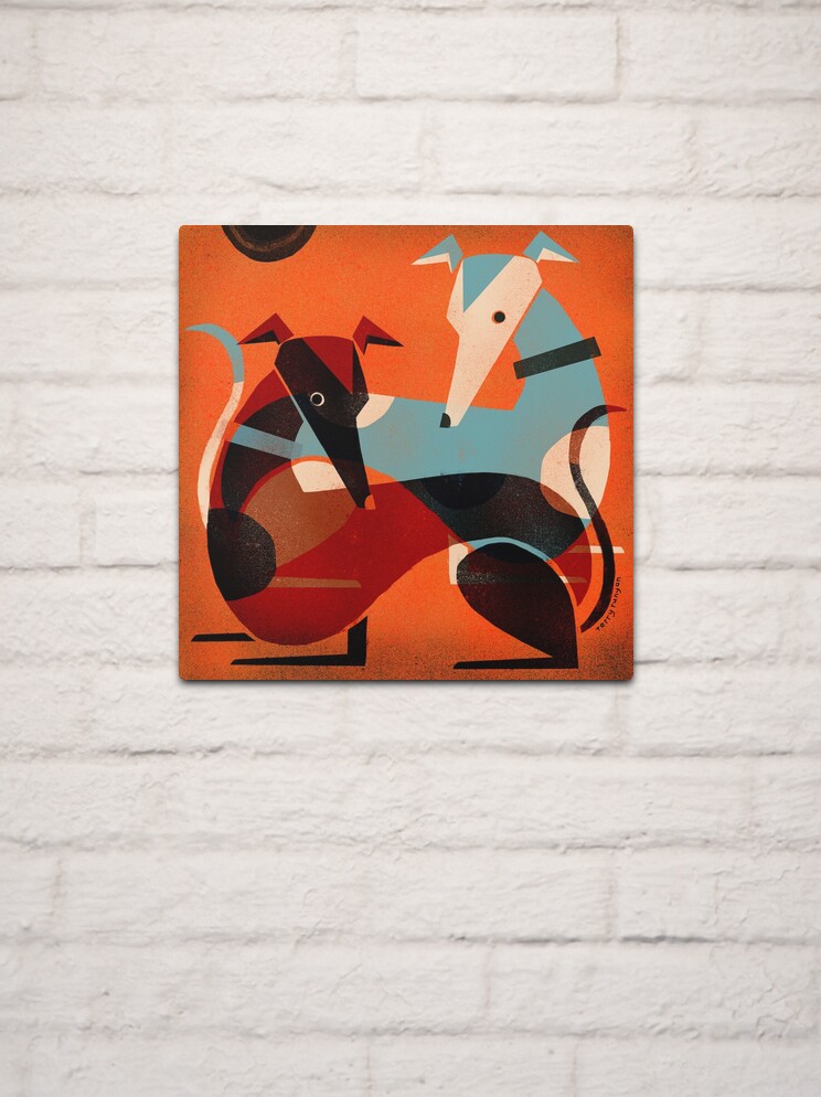 Thumbnail 2 of 4, Metal Print, GREYHOUND PAIR designed and sold by Terry Runyan.