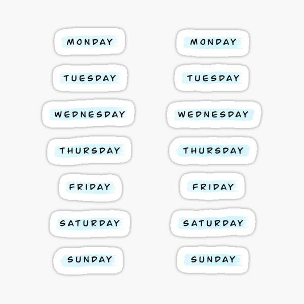 Bullet Journal Weekly Stickers | Peach Weekly BUJO Stickers Sticker for  Sale by Rylee Autumn