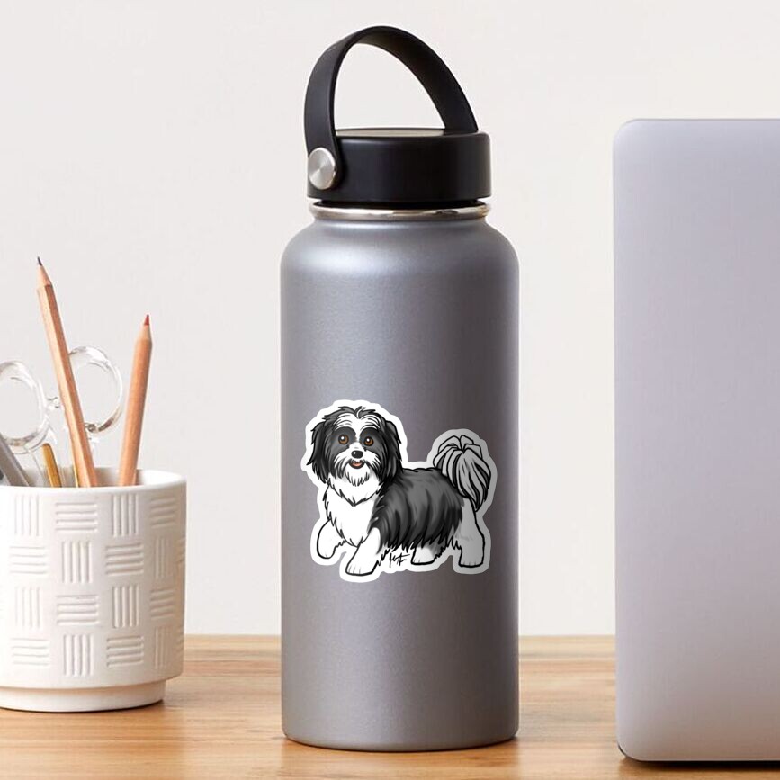 Shih Tzu - Double Colored Black and White Sticker