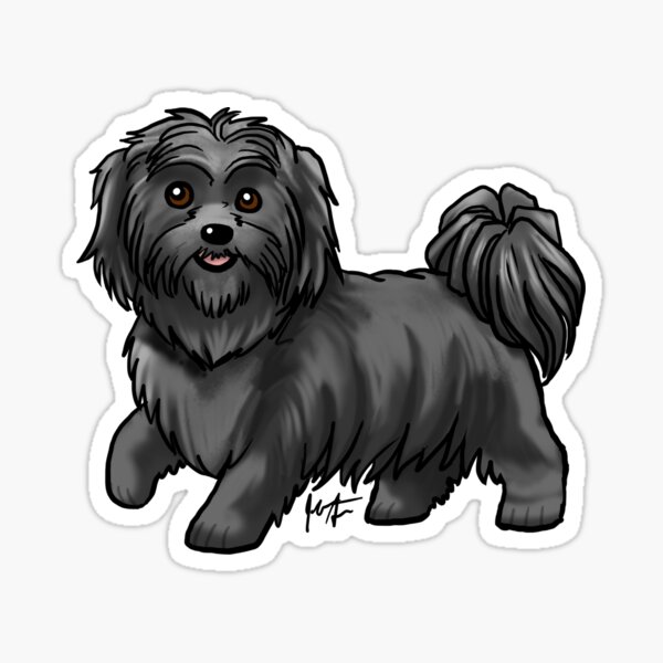 Shih Tzu - Black Sticker