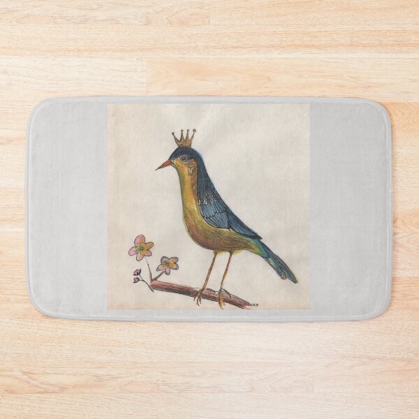 Item preview, Crowned perky bird designed and sold by inkmaid.