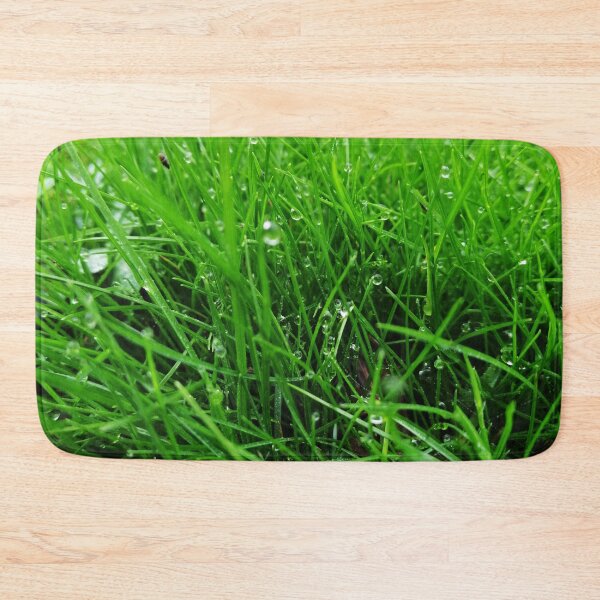 Item preview, Save nature, dew grass, nature lovers, green leaves, pattern designed and sold by Collagedream.