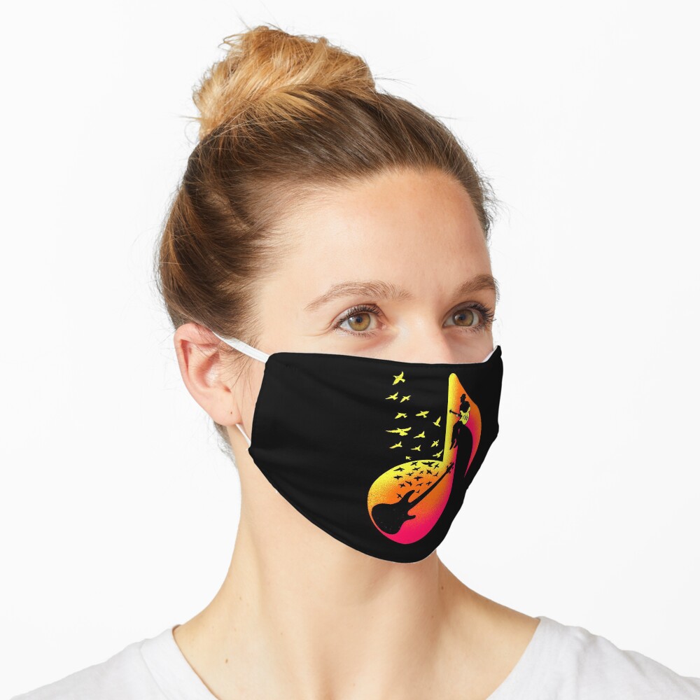Music Bass Guitar Player Mask