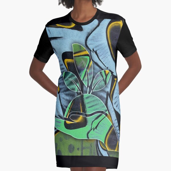 GRAFFITI PLANT T-Shirt Kleid