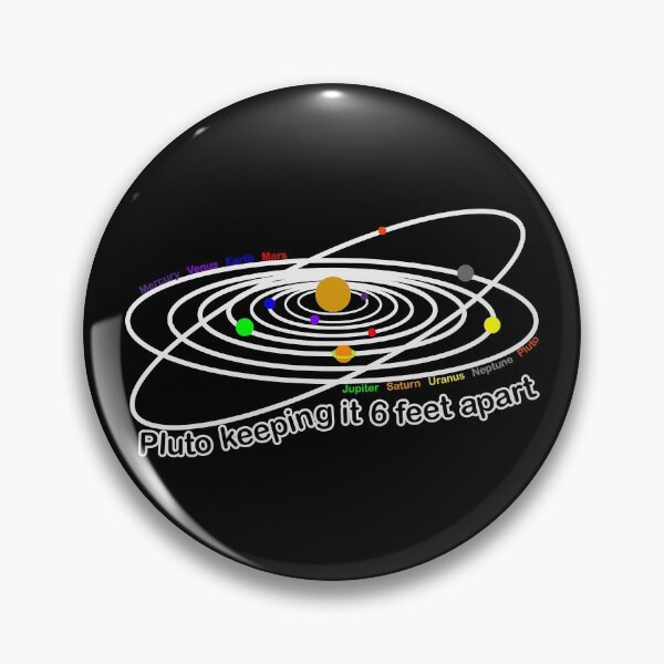 Item preview, Planets Solar System Pluto Keeping It 6 Feet Apart designed and sold by everyspender.