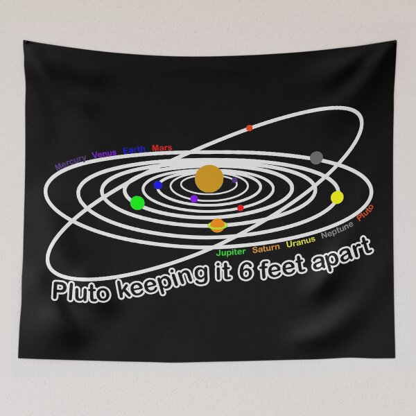 Item preview, Planets Solar System Pluto Keeping It 6 Feet Apart designed and sold by everyspender.