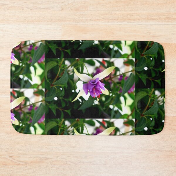 Item preview, Fuchsia Blossoms in bloom, Garden flowers, Purple flowers, green and purple decor,  designed and sold by LCAppling.