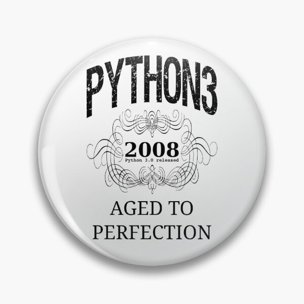 Item preview, Black on Grey Vintage Design for Python 3 Advocates designed and sold by ramiro.