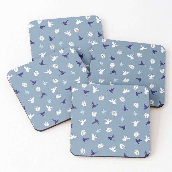 Item preview, Playful Hummingbirds (Blue) designed and sold by Kayla Page.