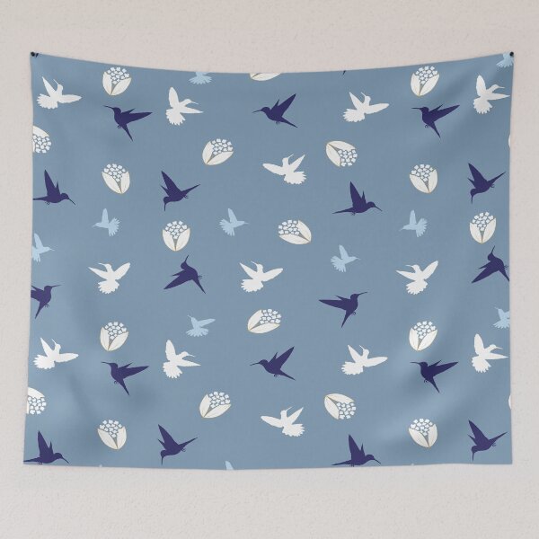 Item preview, Playful Hummingbirds (Blue) designed and sold by Kayla Page.