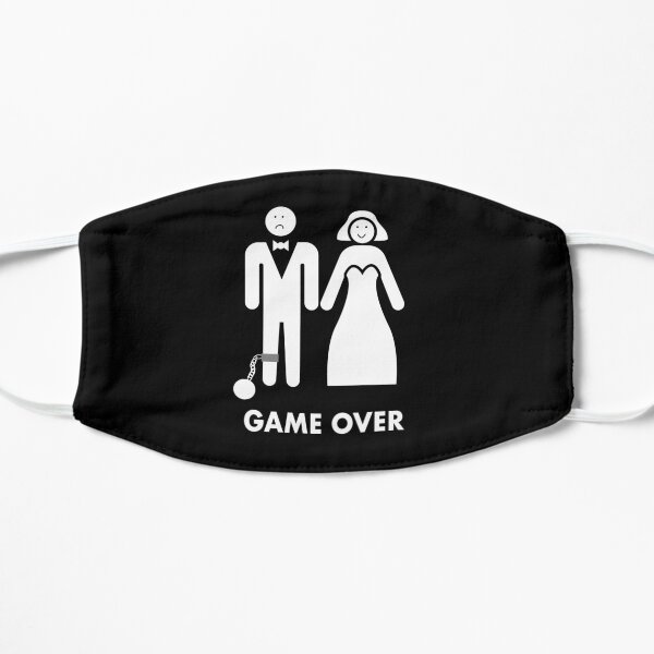 Game over funny bride and groom wedding tshirt gift Mask