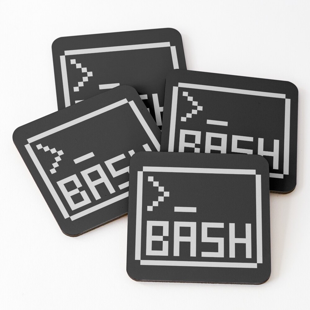 Bash Shell Pixel Drawing For Command Line Hackers Coasters Set Of 4 For Sale By Ramiro Redbubble