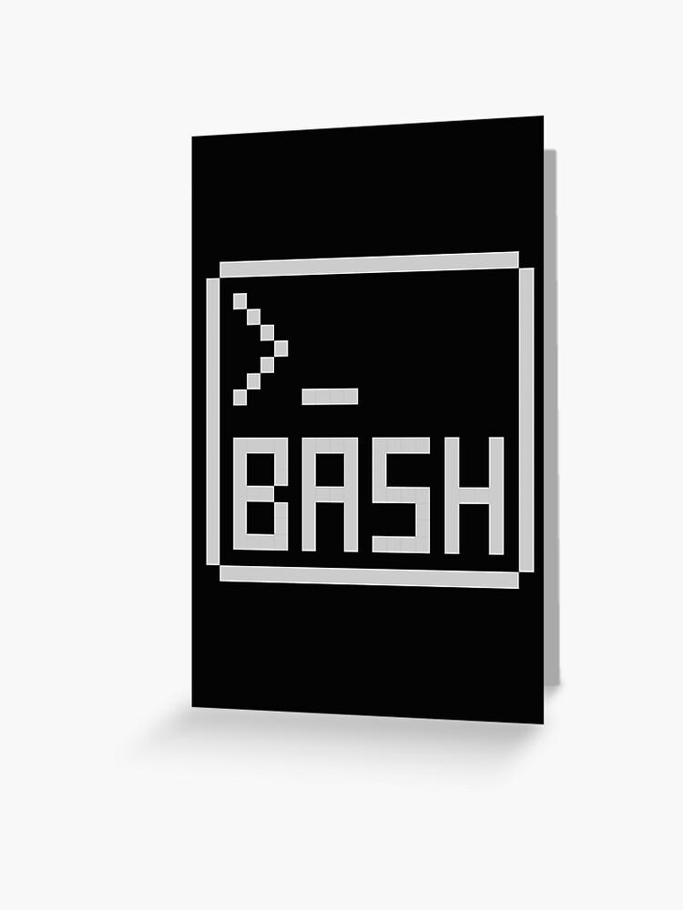 Carte De Vœux Bash Shell Pixel Dessin Pour Les Pirates De Ligne De Commande Par Ramiro Redbubble