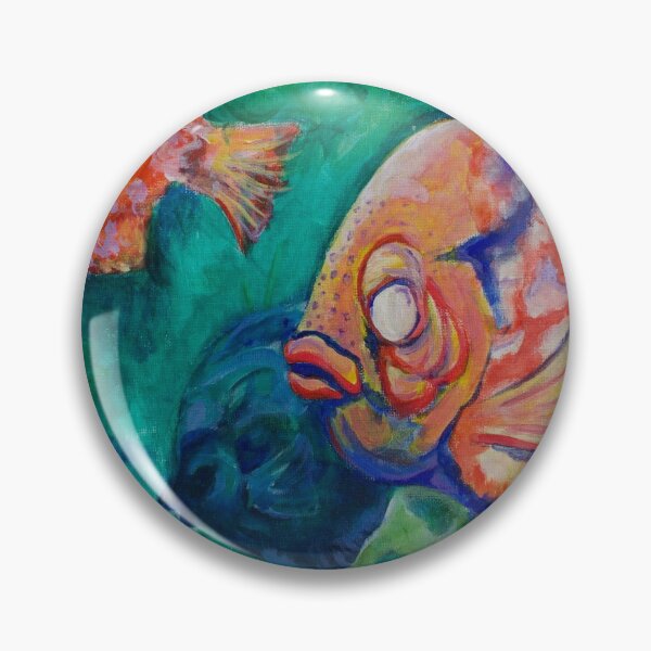 Item preview, King of Riverhead - Colorful Fish Painting designed and sold by sarahlambertart.