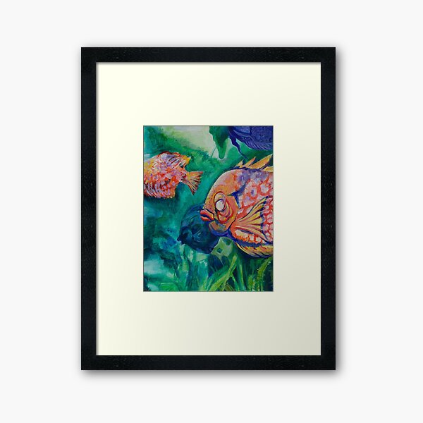 King of Riverhead - Colorful Fish Painting Framed Art Print
