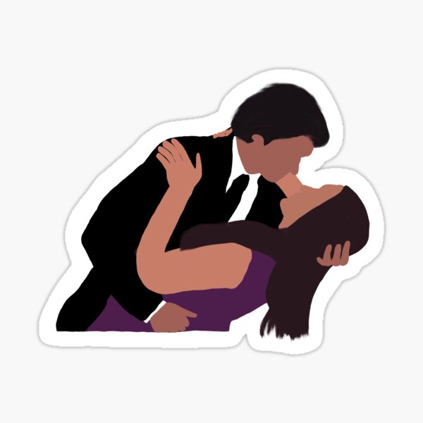 Delena First Kiss Sticker for Sale by Sofmacias