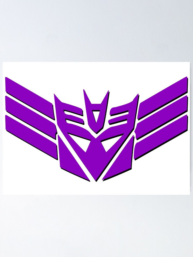 tranformers decepticon logo poster by rockabillyant redbubble redbubble