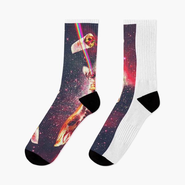 Item preview, Space Cat Eating Pizza - Rainbow Laser Eyes, Burrito  designed and sold by SkylerJHill.